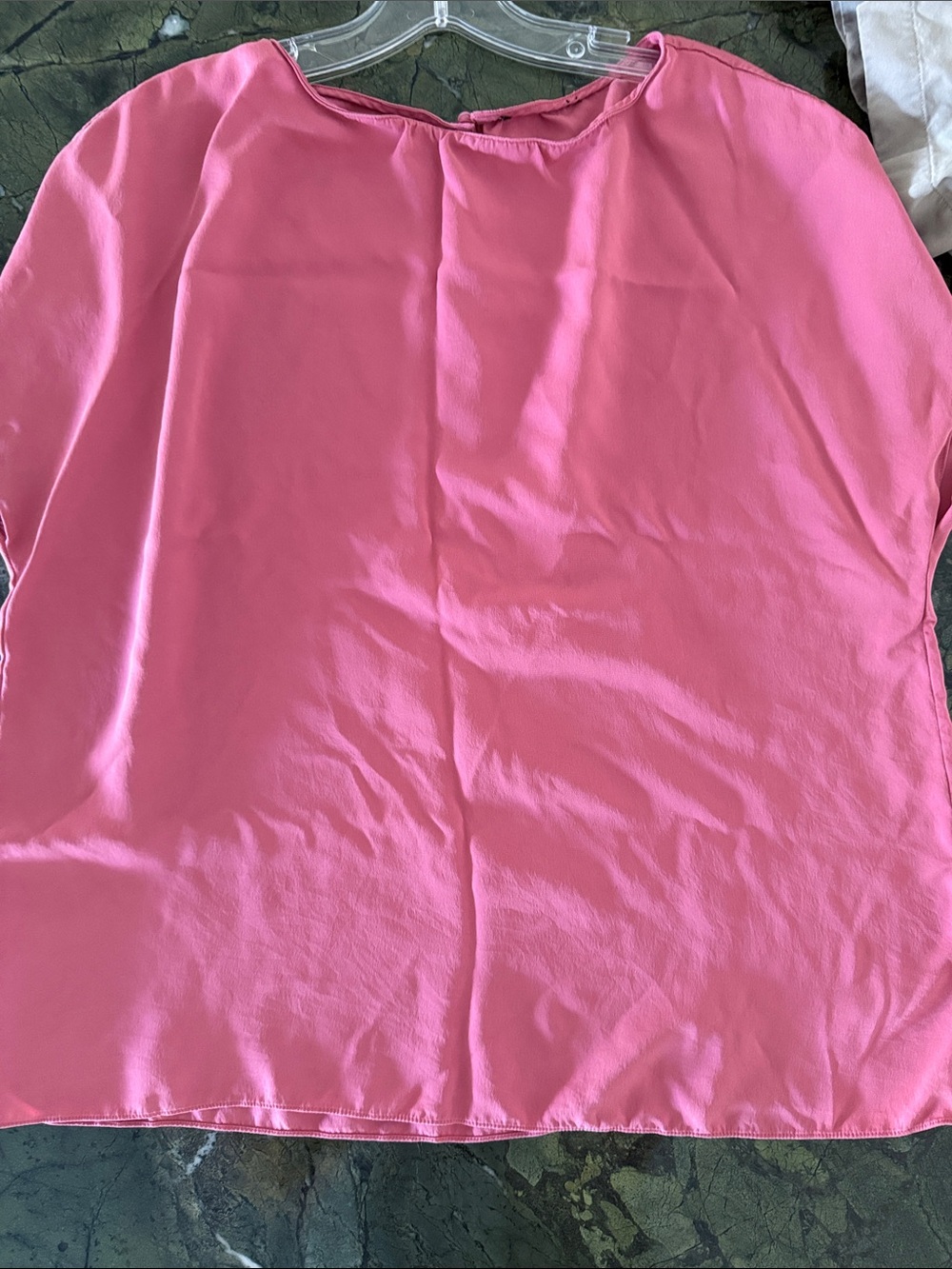 Theory Mauve Pink Silk Short Sleeve Blouse XL - Picture 6 of 6